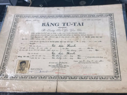 Viet Nam South -All Types Of Military Officer Diplomas Of The Republic Of Vietnam Before 1975, American Colonial Period - Historical Figures