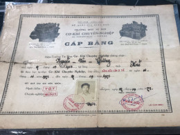 Viet Nam South -All Types Of Military Officer Diplomas Of The Republic Of Vietnam Before 1975, American Colonial Period - Historical Figures