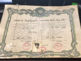 Viet Nam South -All Types Of Military Officer Diplomas Of The Republic Of Vietnam Before 1975, American Colonial Period - Historical Figures