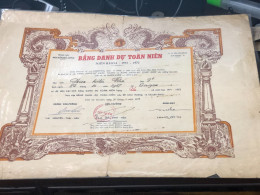 Viet Nam South -All Types Of Military Officer Diplomas Of The Republic Of Vietnam Before 1975, American Colonial Period - Historical Figures