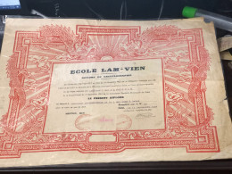 Viet Nam South -All Types Of Military Officer Diplomas Of The Republic Of Vietnam Before 1975, American Colonial Period - Historical Figures