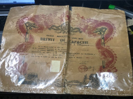 Viet Nam South -All Types Of Military Officer Diplomas Of The Republic Of Vietnam Before 1975, American Colonial Period - Historical Figures