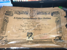 Viet Nam South -All Types Of Military Officer Diplomas Of The Republic Of Vietnam Before 1975, American Colonial Period - Historical Figures