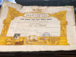 Viet Nam South -All Types Of Military Officer Diplomas Of The Republic Of Vietnam Before 1975, American Colonial Period - Historical Figures