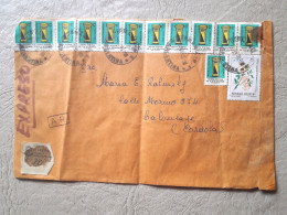 ARGENTINA. Enveloppe Sent With A Beautiful Variety Of High Denomination Stamps. Postmarked In 1990. - Gebraucht