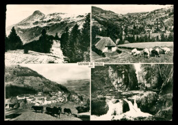 * CPSM * SOUVENIR DE THIEZAC - MULTIVUES - LE PUY GRIOU - VUE GÉNÉRALE CASCADE - VACHES MOUTONS - EDIT LARREY - Altri & Non Classificati
