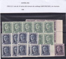 CRS1112 SELLOS ESPAÑA Lote 14 Series CAT Edifil 999/1001, Sin Charnela - Andere & Zonder Classificatie