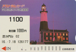 Carte Prépayée JAPON - PHARE / 1100 Yens - LIGHTHOUSE JAPAN Prepaid Bus Ticket Card - LEUCHTTURM Karte - FARO - Lighthouses