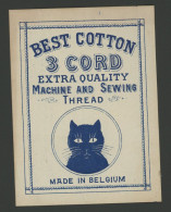 Etiquette Fil - Best Cotton 3 Cord - Chat - Paris - Voir Scan - Altri & Non Classificati