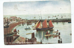 Cornwall  Postcard St.ives Off To Sea The Herring Fleet Posted 1905  Hildesheimer And Co. - St.Ives