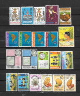 Delcampe - GUYANA GUIANA   21 USATI Tra N° 345/452 1969 1972 1974  - Lot Lotto - Guyane (1966-...)