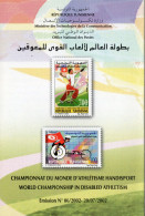 FLYER-Tunisia 2002-AThletic World Championship (Handisport)  In 3 Languages Arabic-French & English-3 SCANS - Handisport