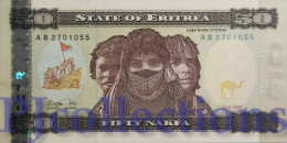 ERITREA 50 NAKFA 1997 PICK 5 AUNC - Eritrea
