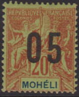 Mohéli 18A** Variété Chiffres Espacés - Autres & Non Classés