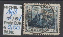 1925 - LUXEMBURG - FM/DM "Landschaften - Schloss Vianden"  1 Fr Blau -  O  Gestempelt - S.Scan  (lxbg 163o) - 1921-27 Charlotte Front Side