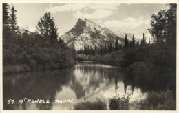 PC CANADA, MOUNT RUNDLE, BANFF, VINTAGE REAL PHOTO POSTCARD (b6333) - Banff