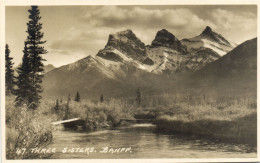PC CANADA, THREE SISTERS, BANFF, VINTAGE REAL PHOTO POSTCARD (b6330) - Banff