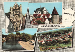 [-5%] FRANCE - Saint Florentin - Vue Aérienne - Animé - Bord Deau - Multivue - Combier Imp Mâcon - Carte Postale - Saint Florentin