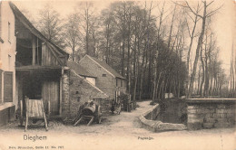 [-5%] BELGIQUE - Dieghem - Paysage - Charrette - Route - Canal - Pont - Village - Animé - Edit Nels - Carte Postale Anci - Diegem