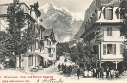 [-5%] SUISSE - Grindelwald - Hotel Und Pension Burgener - Rue - Métier - Animé - Edit Photoglob Co - Carte Postale Ancie - Grindelwald