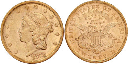 20 Dollars 1872 S, San Francisco. Twenty D. 33,44 G. 900/1000. Sehr Schön/vorzüglich, Kl. Kratzer. Krause/Mishler 74.2. - Altri & Non Classificati