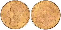 20 Dollars 1885 S, San Francisco. Coroned Head. 33,44 G. 900/1000. Vorzüglich/Stempelglanz. Krause/Mishler 74.3. Friedbe - Altri & Non Classificati