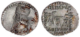 Drachme 105/147, Ecbatana. Brb. L./Arsakes Thront R., Hält Bogen über A. Vorzüglich/Stempelglanz. Sellwood 78.4. - Greek