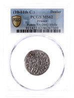 Pfennig O.J. Melle. +METALO+/+CARLVS REX (verdrehtes S), Kreuz. PCGS Grading MS 62. Sehr Selten In Dieser Erhaltung. Nou - Other & Unclassified