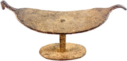 Ghana: Bronzefigur Aus Dem Volta-Becken In Stark Abstrakter Vogelform. Länge 21 Cm, Höhe 12,5 Cm. - Other & Unclassified