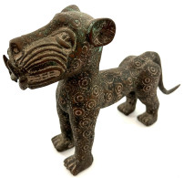Nigeria: Sogenannte "Benin-Katze", Bronze. Länge 32 Cm. Vgl. "Kunst In Schwarzafrika" Seiten 134/135. - Other & Unclassified