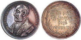 Silbermedaille O.J. (1730), Von Chr. Wermuth. Zur Erinnerung An Fürst Wolfgang (1508-1562). Brustbild L. Mit Kette Und P - Other & Unclassified