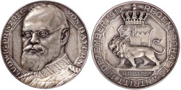 Silbermedaille 1912 V. Lauer, Nürnberg, A.s. Regentschaftsantritt Als Prinzregent. 33 Mm; 18,22 G. Vorzüglich/Stempelgla - Other & Unclassified