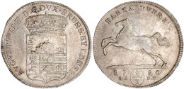 2/3 Taler 1720 HCH, Braunschweig. Gekröntes Wappen/springendes Roß. Gutes Vorzüglich, Min. Schrötlingsfehler, Von Größte - Other & Unclassified