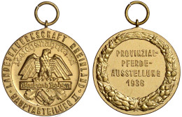 Tragbare Vermessingte Aluminiummedaille 1938. Reichsnährstand Landesbauernschaft Rheinland, Hauptabteilung II. Provinzia - Other & Unclassified