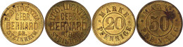 Messingmarken Zu 20 U. 50 Pfg. O.J. PROVIDENTIA GEBR. BERNARD GR. STEINHEIM. Vorzüglich Und Sehr Schön. Menzel22 12260.1 - Other & Unclassified