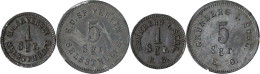 Zinkmarken Zu 1 U. 5 Sgr. O.J. GRÜNBERG I. SCHL. E.G. Rs. "E.u.SP. VEREIN SELBSTHÜLFE". Beide Sehr Schön, Kratzer, Randf - Other & Unclassified
