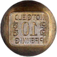 Prägestempel (Matrize Des Revers) Zu 10 Pfg. 1919. Stadt, NOTGELD. 27,5 X 27,5 Mm. Prägefläche 20 X 17 Mm, Querrechtecki - Other & Unclassified