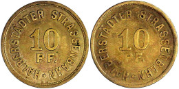 Messingmarke Zu 10 (Pf.) O.J. STRASSENBAHN. Bds. Gleich, Auf Einer Seite "H H" Vertieft. 29 Mm. Sehr Schön/vorzüglich, S - Other & Unclassified