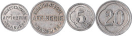Aluminiummarken Zu 5 U. 20 (Pfg.) O.J. NORDDEUTSCHE AFFINERIE. 21,2 U. 27 Mm. Sehr Schön/vorzüglich. Menzel22 13269.3,5. - Other & Unclassified