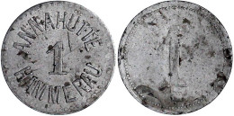Zinkmarke Zu 1 (Pfg.) O.J. ANNAHÜTTE. 18 Mm. Sehr Schön. Menzel 10741.1. - Other & Unclassified