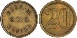 Messingmarke Zu 20 (Pfg.) O.J. SEEK.-M. S.M.S. 23 Mm. Sehr Schön/vorzüglich, Selten. Menzel -(vgl.34065). - Other & Unclassified