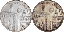 2 X 10 Mark 1974, 25 Jahre DDR Städtemotiv. 1 X Randschrift Läuft Links Herum, 1 X Rechts Herum. Stempelglanz. Jaeger 15 - Other & Unclassified