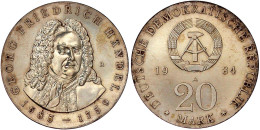 20 Mark 1984 A, Händel. Randschrift Läuft Rechts Herum. Stempelglanz. Jaeger 1595. - Other & Unclassified