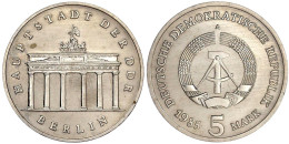 5 Mark 1985 A, Brandenburger Tor. Auflage Nur 3000 Ex. Stempelglanz, Selten. Jaeger 1536. - Other & Unclassified