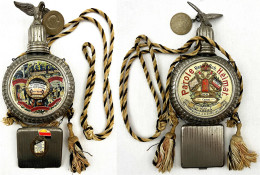 Reservistenflasche Aus Weißblech, Für Den Reservisten Pillich, 83. Regiment Cassel. Mit Angehängter Regimentsmedaille Un - Other & Unclassified