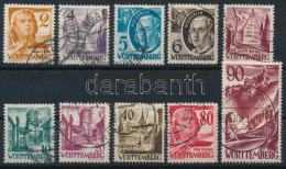 O Németország - Francia Zóna Württemberg 1948 Forgalmi Sor Mi 28-37 (Mi EUR 240,-) - Other & Unclassified