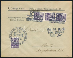 Ausztria 1938 Bécsi Helyi Nyomtatvány Vasútjubileum és Hitler Bélyegzésekkel - Other & Unclassified