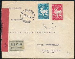 Bulgária 1940 Cenzúrás Légiposta Levél Palesztinába (Tel-Aviv) - Other & Unclassified