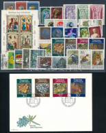 **, O Liechtenstein 1970-1993 33 Db Bélyeg, Közte 8 Db Sor + 1 Db Blokk + 1 Db FDC - Other & Unclassified