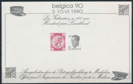 ** Belgium 1990 Belgica Bélyegkiállítás Emlékív - Other & Unclassified